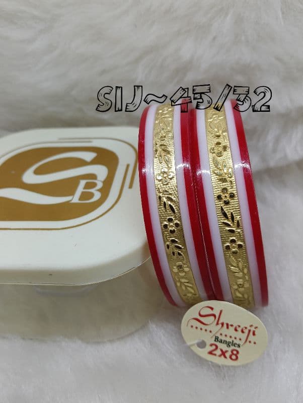 6MM 2PCS BANGES RED/WHITE (mix size box with dabi)